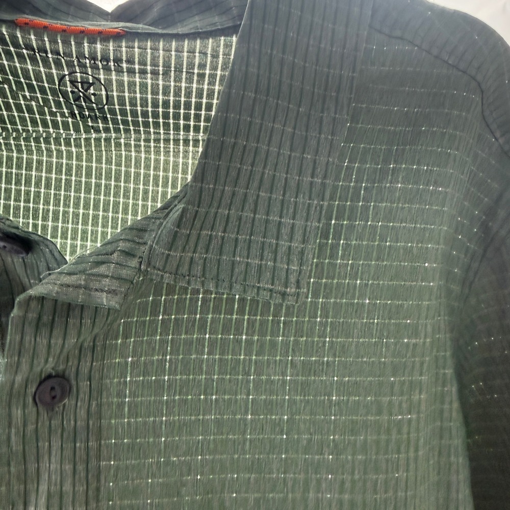 Roark Bless Up Trail Shirt Mens L Green Run Amok RW600 Short Sleeve Button Up - Picture 3 of 12
